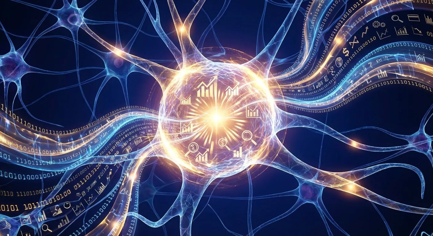 Un icono de cerebro estilizado hecho de circuitos digitales interconectados