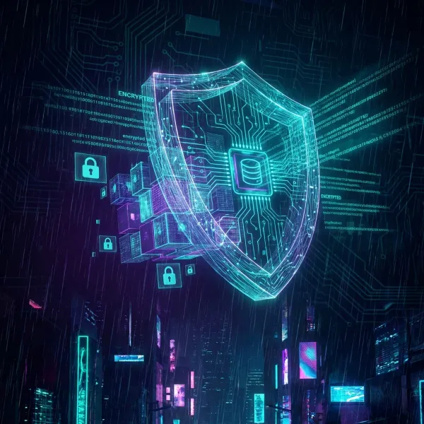 Illustratie van privacy en biometrische vergrendeling