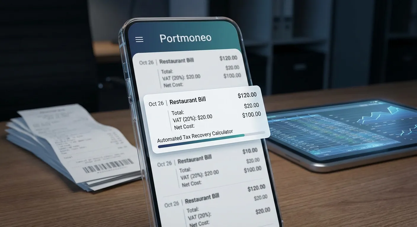 Freelance che organizza rimborsi spese su Android con Portmoneo